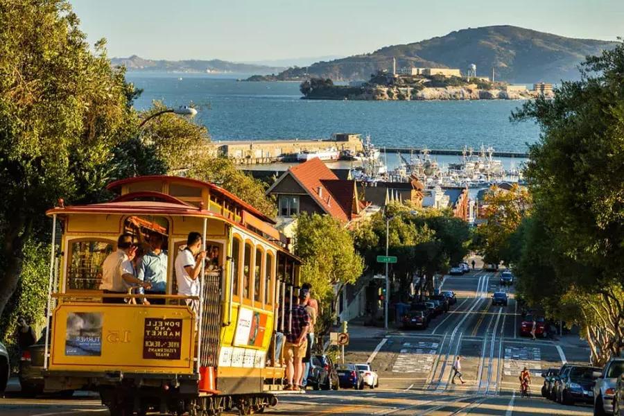 缆车 nel centro di San Francisco